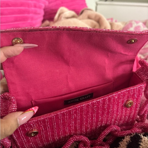 Magenta Beaded Purse - Picture 4 of 7